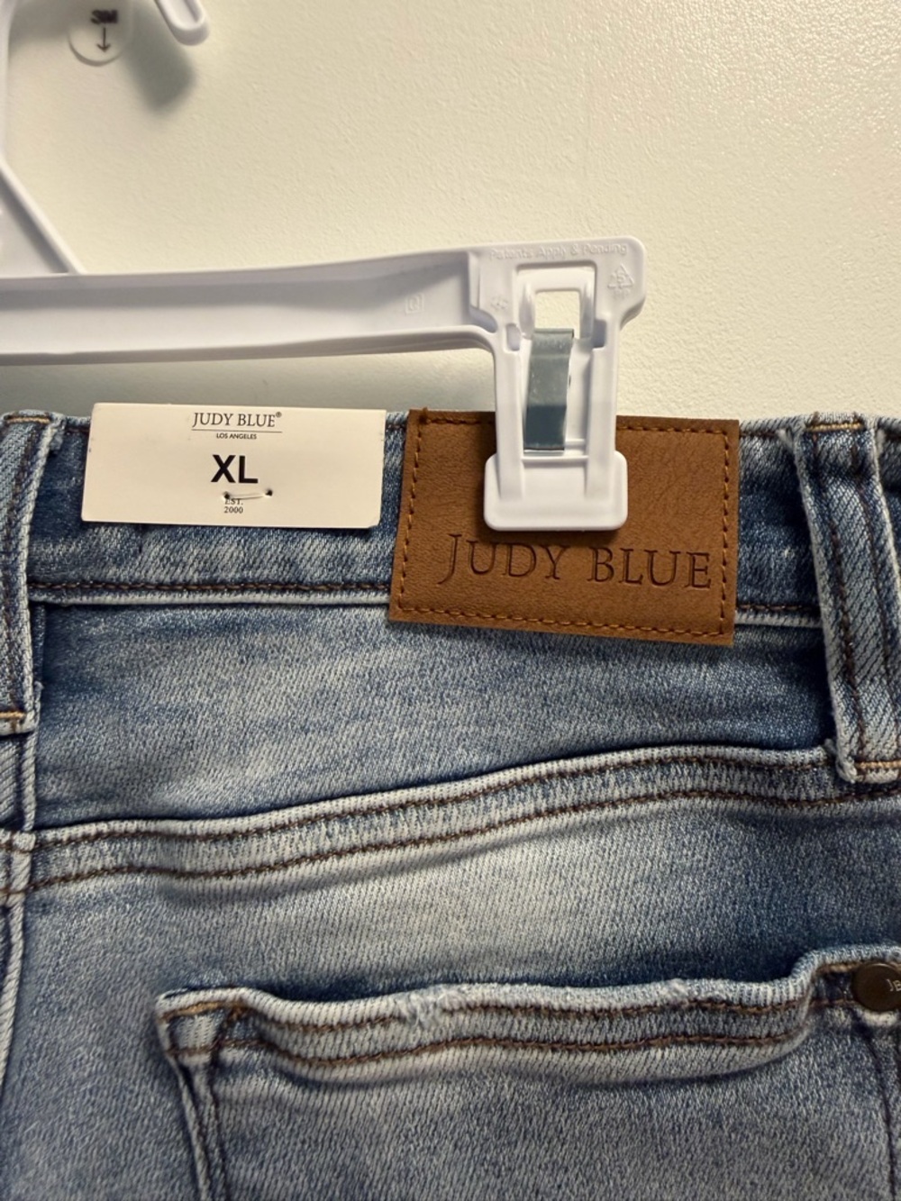 Judy Blue Light Blue Distressed Hem Denim Shorts - Picture 5 of 5